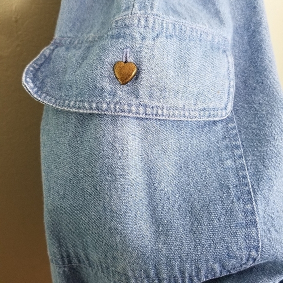 CHRISTOPHER & BANKS DENIM DRESS - Picture 4 of 8